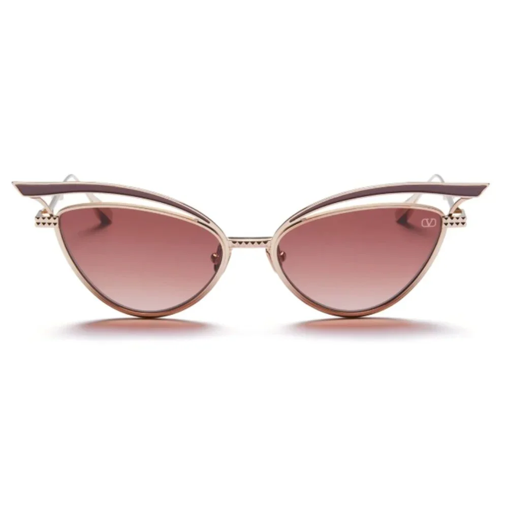 NWT VALENTINO VLS-118C CAT EYE WOMEN SUNGLASSES V-GLASSLINER - Picture 3 of 4